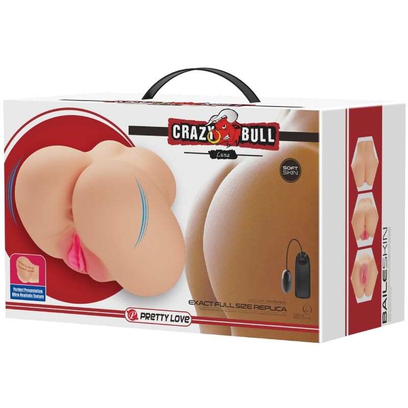 CRAZY BULL - VIBRATEUR LUNA RÉALISTE VAGIN ET ANUS
