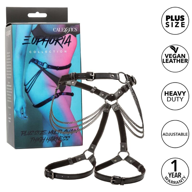 CALEXOTICS - EUPHORIA PLUS SIZE MULTI-CHAIN ​​THIGH HARNESS