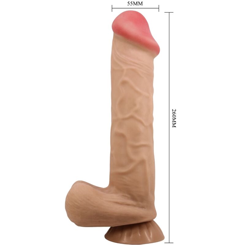 PRETTY LOVE - SLIDING SKIN SERIE REALISTISCHE DILDO MET SLIDING SKIN SAUNAKOMMEN 26 CM
