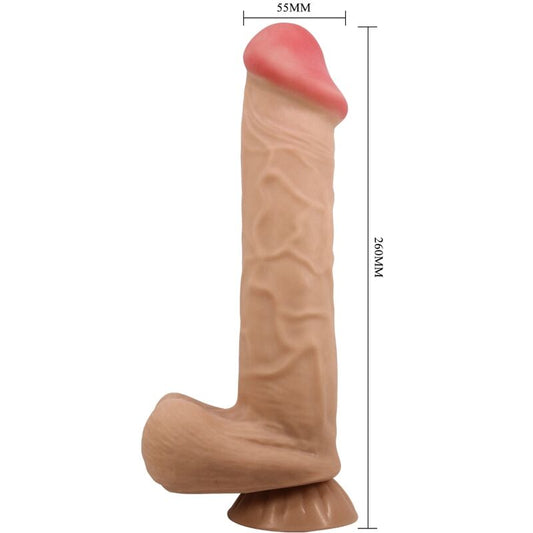 PRETTY LOVE - SLIDING SKIN SERIES REALISTIC DILDO WITH SLIDING SKIN SAUNA BOWLS 26 CM