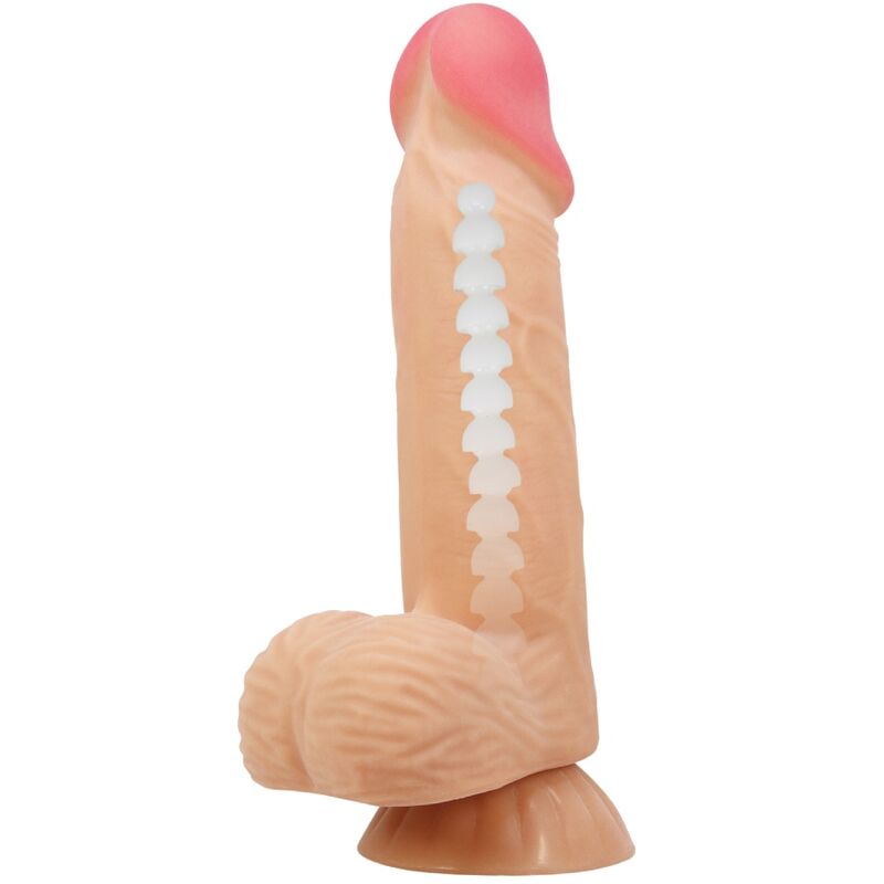PRETTY LOVE - SLIDING SKIN SERIES REALISTISCHE DILDO MET SLIDING SKIN ZUIGNAP 20,6 CM