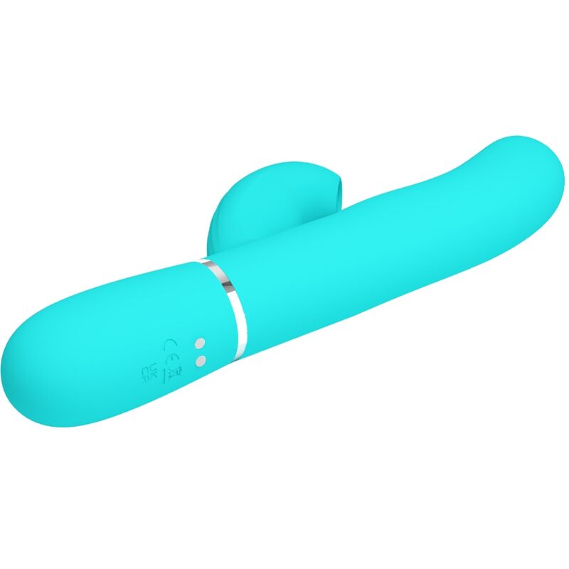 PRETTY LOVE - VIBRATEUR POINT G MULTIFONCTIONNEL 3 EN 1 PERLITA VERT AQUA