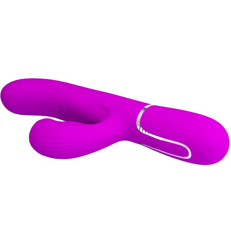 PRETTY LOVE - VIBRATEUR POINT G MULTIFONCTIONNEL 3 EN 1 PERLITA VIOLET