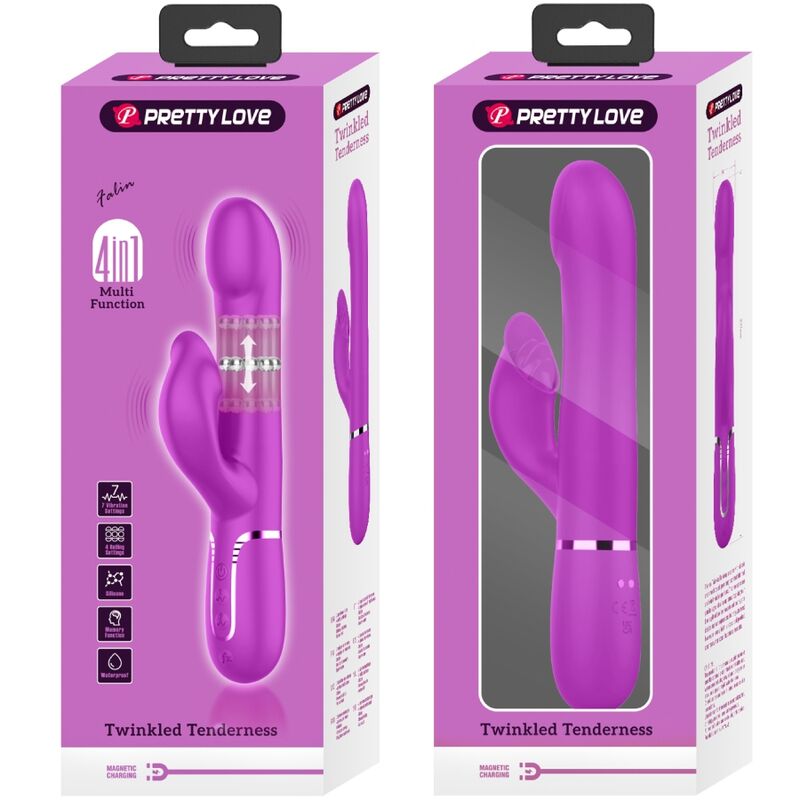 PRETTY LOVE - KONIJN VIBRATOR KRALEN VIOLET