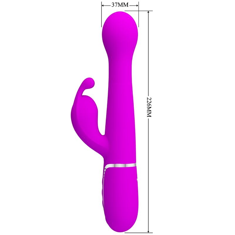 PRETTY LOVE - DEJON RABBIT VIBRATOR 3 IN 1 MULTIFUNCTIONELE VIOLET