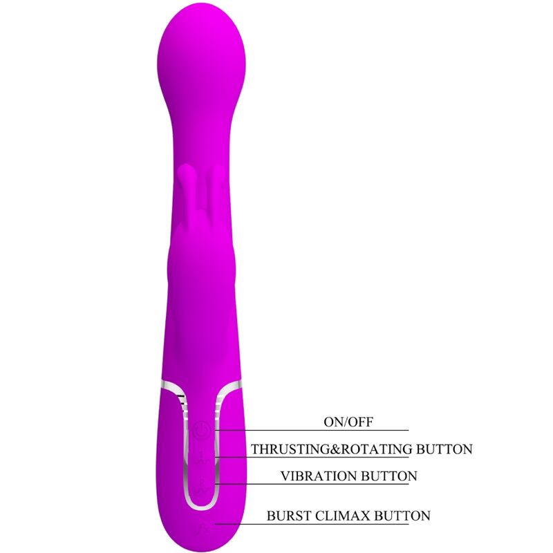PRETTY LOVE - DEJON RABBIT VIBRATOR 3 IN 1 MULTIFUNCTIONELE VIOLET