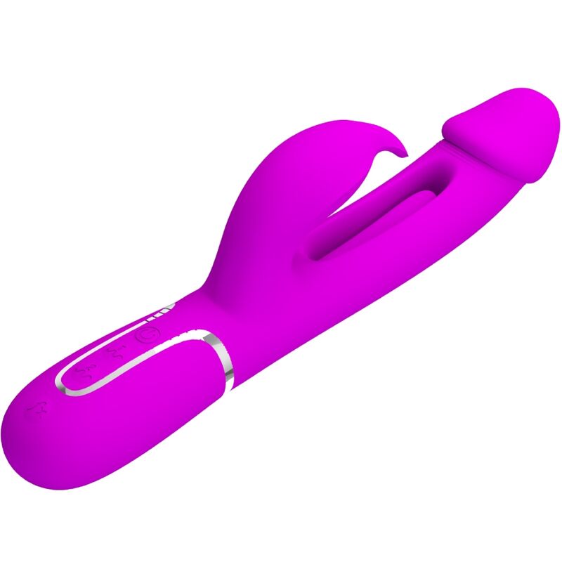 PRETTY LOVE - DEJON RABBIT VIBRATOR 3 IN 1 MULTIFUNCTION FUCSIA