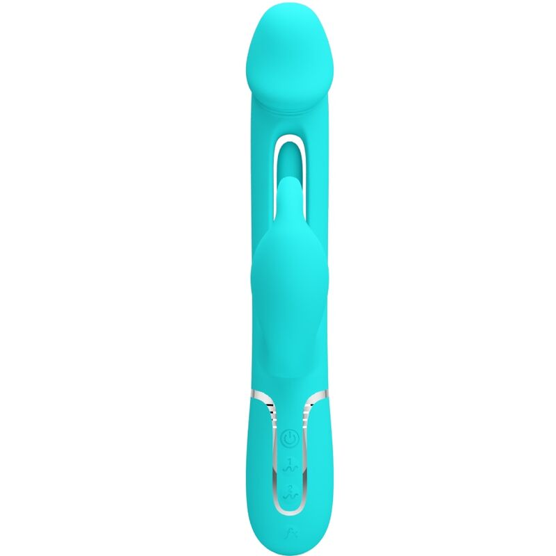 PRETTY LOVE - DEJON RABBIT VIBRATOR 3 IN 1 MULTIFUNCTIONAL AQUAGREEN
