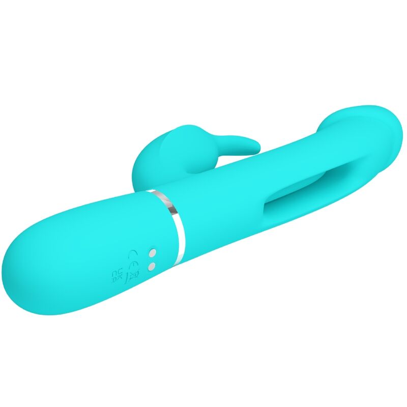 PRETTY LOVE - DEJON RABBIT VIBRATOR 3 IN 1 MULTIFUNCTIONAL AQUAGREEN