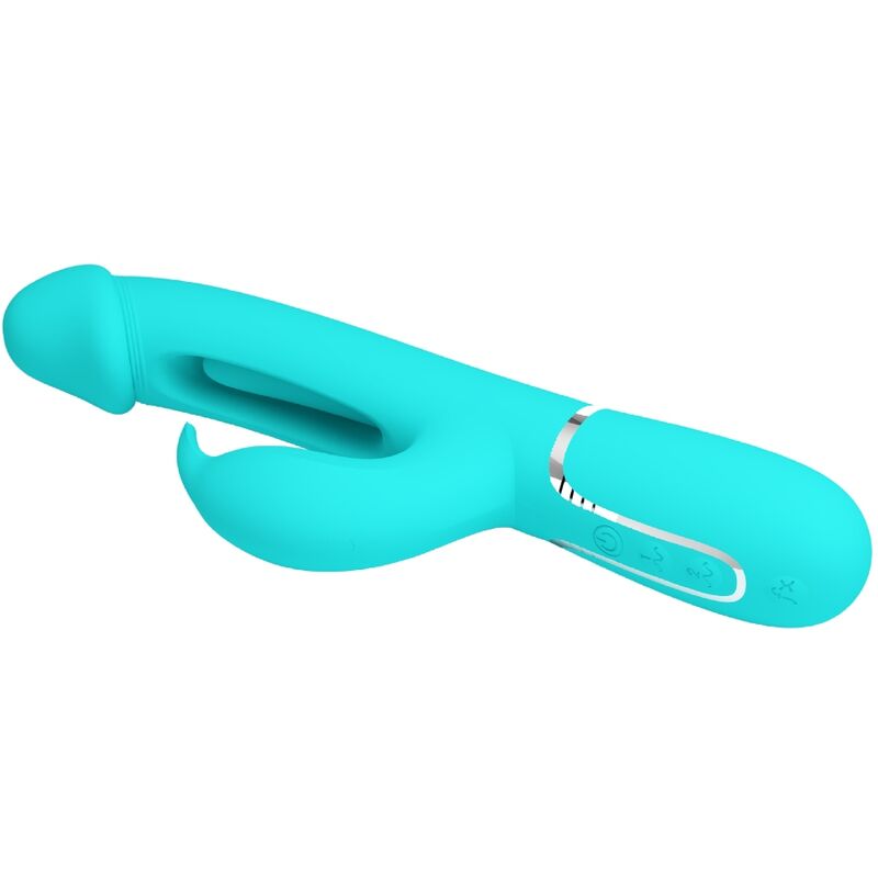 PRETTY LOVE - DEJON RABBIT VIBRATOR 3 IN 1 MULTIFUNCTIONAL AQUAGREEN