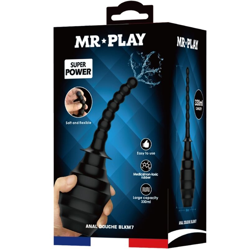 MR PLAY - VIBRATEUR PUISSANT AVEC TÉLÉCOMMANDE, PLUG ANAL, NOIR