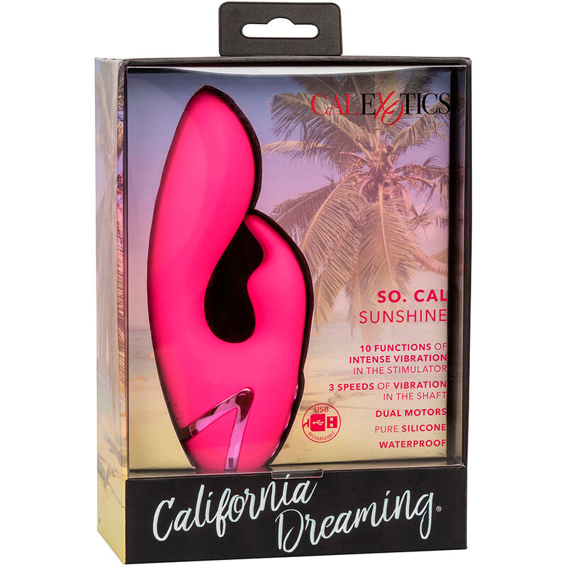 CALEXOTICS - VIBRATEUR SUN. CAL SUNSHINE RABBIT FUCHSIA DE CALIFORNIA DREAMING