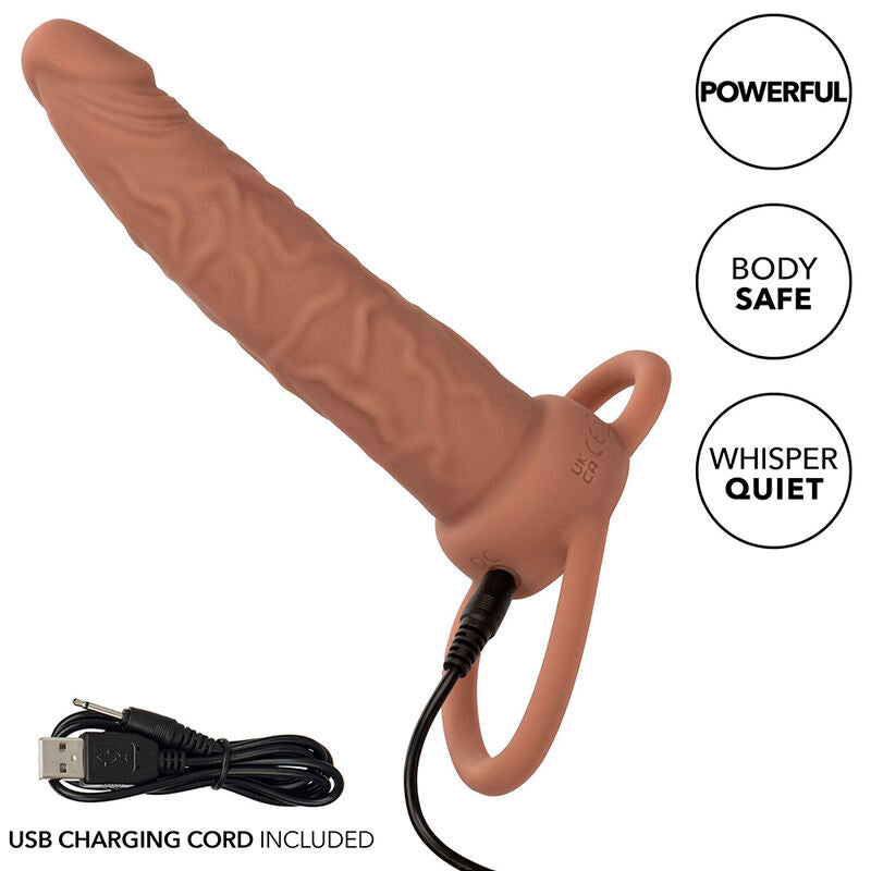 CALEXOTICS - PERFORMANCE MAXX RECHARGEABLE DOUBLE PÉNÉTRATEUR, MARRON