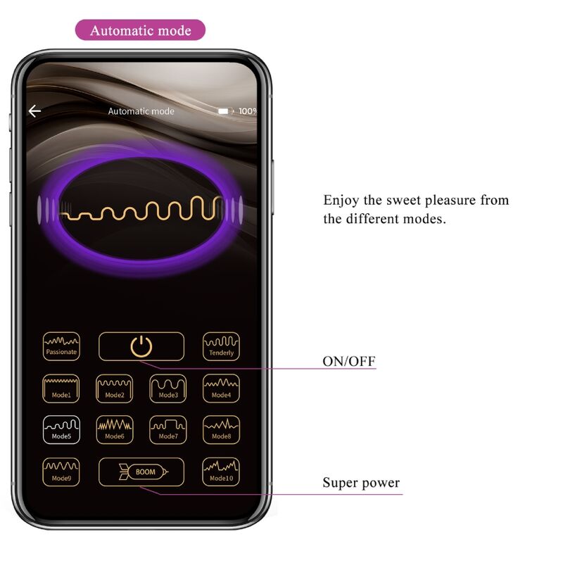 PRETTY LOVE - NYMPH VIBRATING EGG APP-CONTROLLED PURPLE
