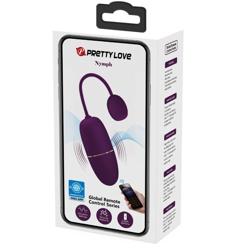 PRETTY LOVE - NYMPH VIBRATING EGG APP-CONTROLLED PURPLE
