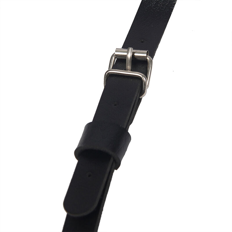 SUBBLIME - BODYHARNESS VERSTELBARE BANDEN LEER ZWART ONE SIZE