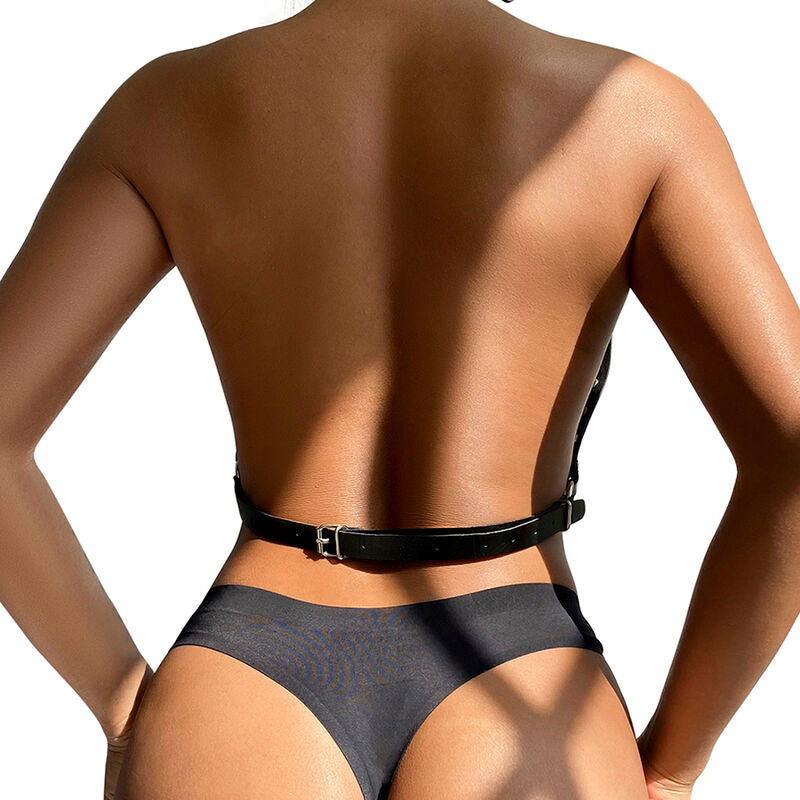 SUBBLIME - HARNAIS DE POITRINE AVEC GRANDS ANNEAUX CHAÎNES TAILLE UNIQUE