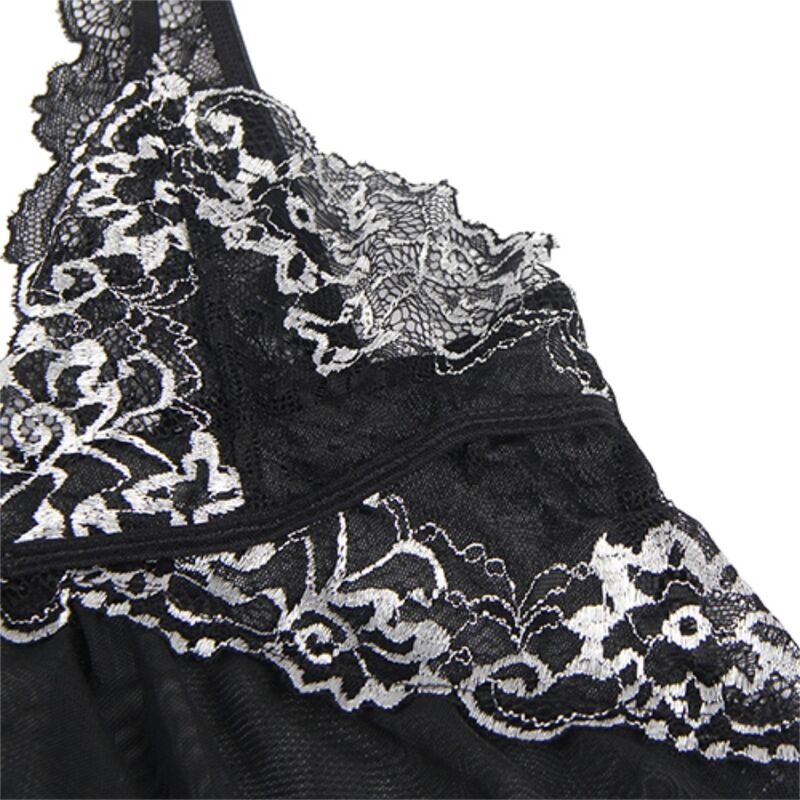 SUBBLIME - BABYDOLL STOF TULLE BORSTEN KANT L/XL
