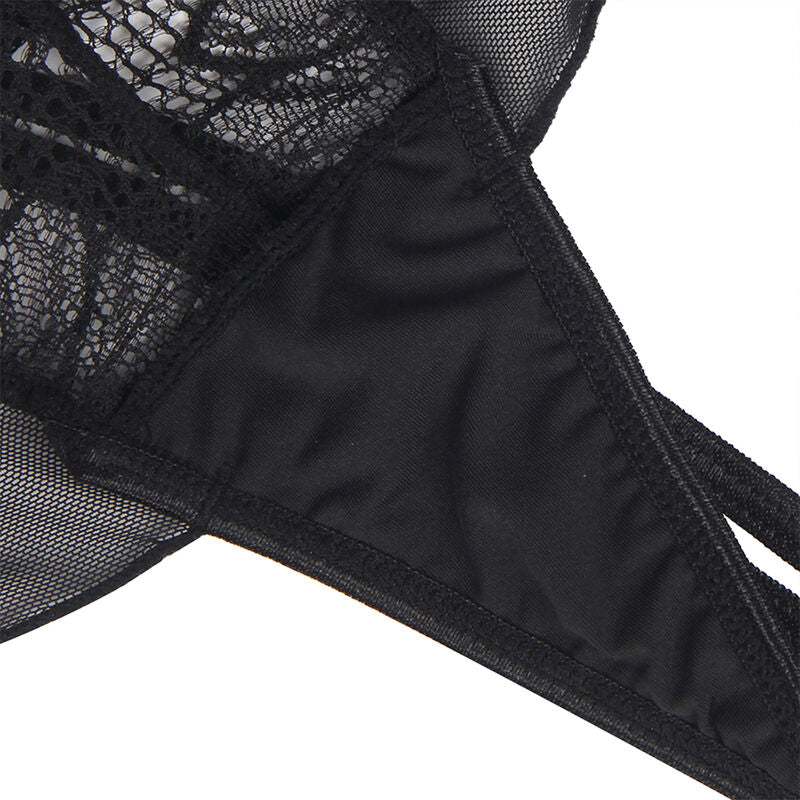 SUBBLIME - TEDDY HALTER-NECK BARE-RUG KANT ZWART L/XL
