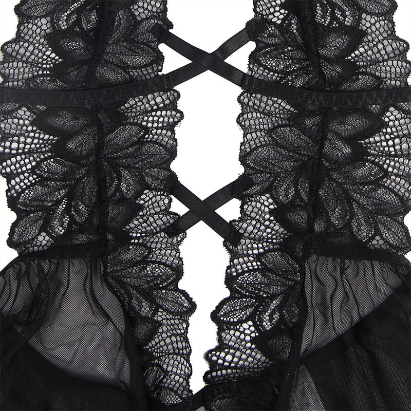 SUBBLIME - TEDDY HALTER-NECK BARE-RUG KANT ZWART L/XL