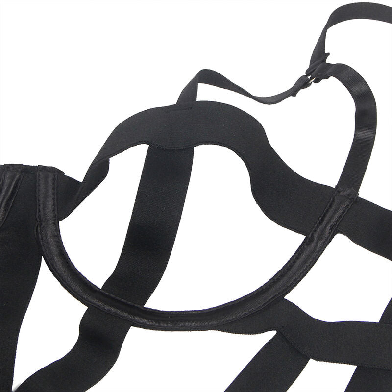 SUBBLIME - SEXY BODYSUIT MET UITSPARINGEN ZWART L/XL