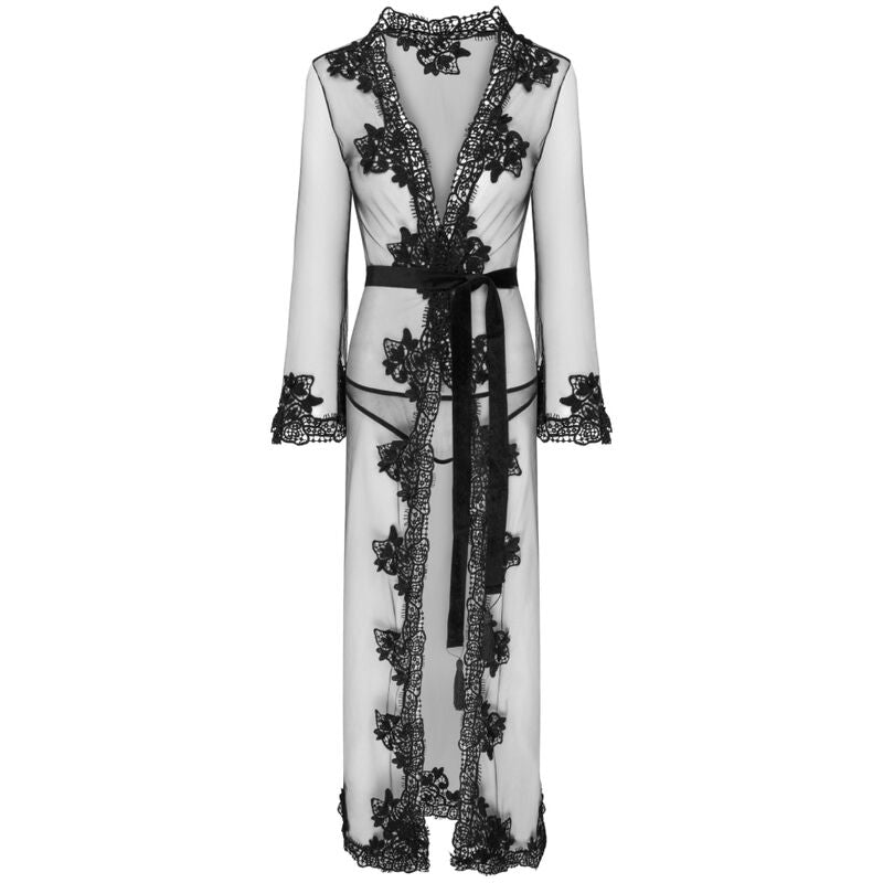 LIVCO CORSETTI FASHION - NOKINA LC XG055 ROBE + CULOTTE NOIRE TAILLE UNIQUE