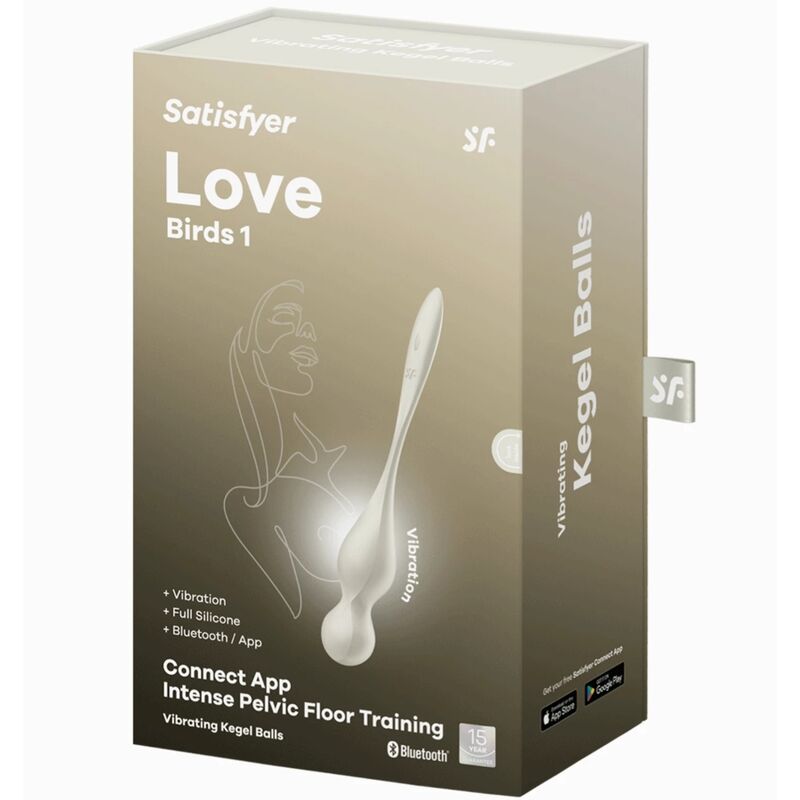 SATISFYER - Boules de Kegel vibrantes Love Birds blanches