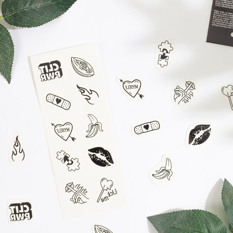 SECRET PLAY - SET VAN 10 TIJDELIJKE TATTOOS UIT DE CANDY COLLECTIE