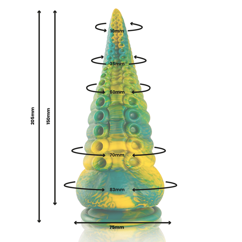 EPIC - CETUS GREEN TENTAKEL DILDO, GROOT FORMAAT