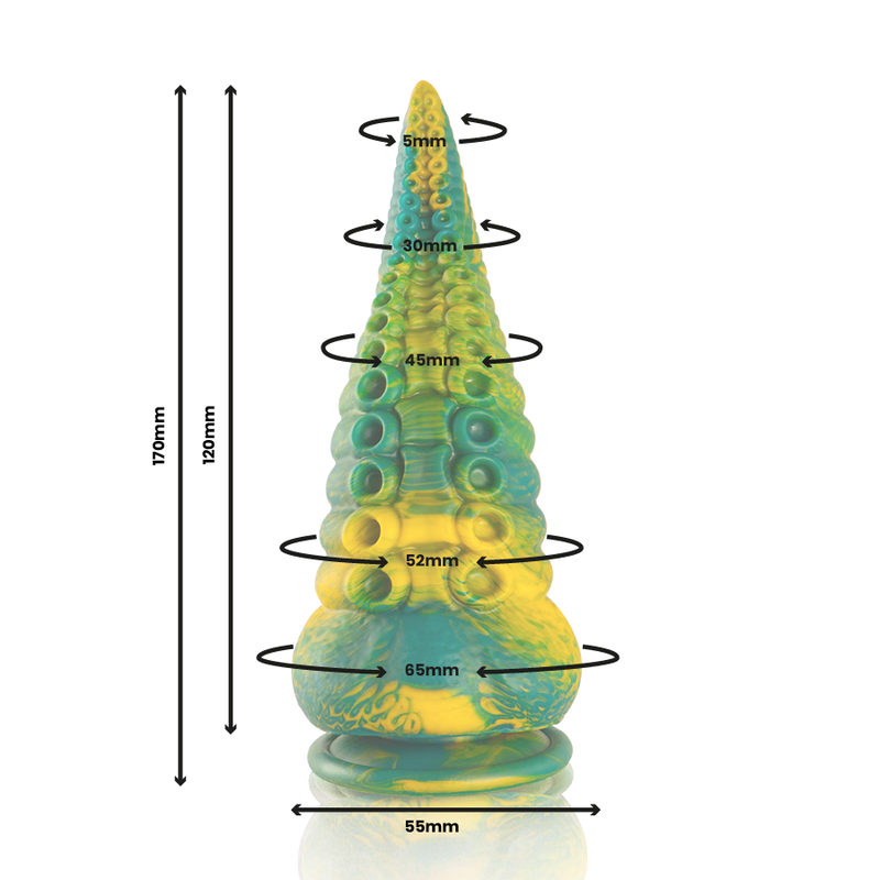 EPIC - CETUS GREEN TENTAKEL DILDO, KLEIN FORMAAT