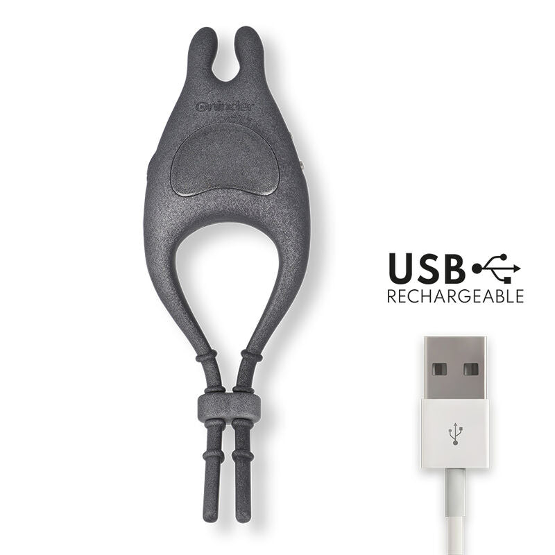 ONINDER - PAMPA ANNEAU VIBRATEUR RÉGLABLE RECHARGEABLE AVEC STIMULATEUR DE CLITORIS 10 VITESSES - APPLICATION GRATUITE