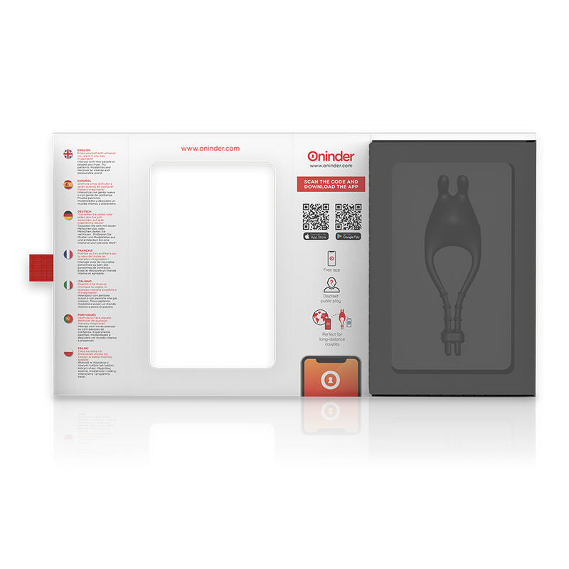 ONINDER - PAMPA ANNEAU VIBRATEUR RÉGLABLE RECHARGEABLE AVEC STIMULATEUR DE CLITORIS 10 VITESSES - APPLICATION GRATUITE