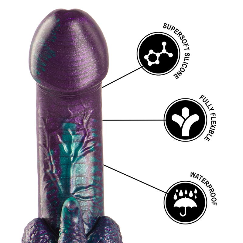 EPIC - BASILISK DILDO DOUBLE PLAISIR ÉCAILLEUX, PETITE TAILLE