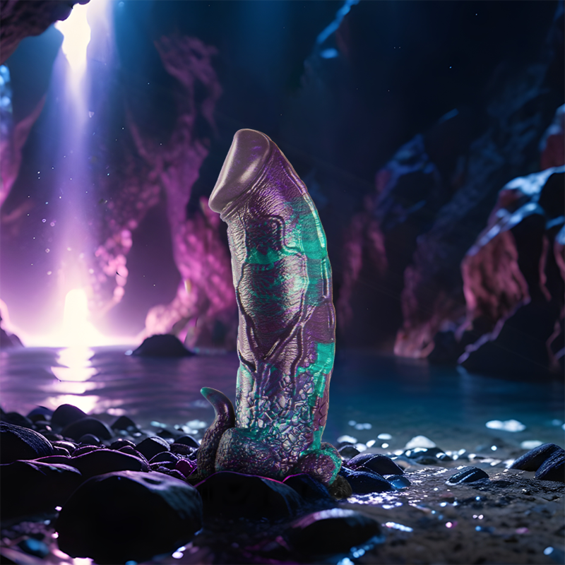 EPIC - BASILISK DILDO DOUBLE PLAISIR ÉCAILLEUX, GRANDE TAILLE