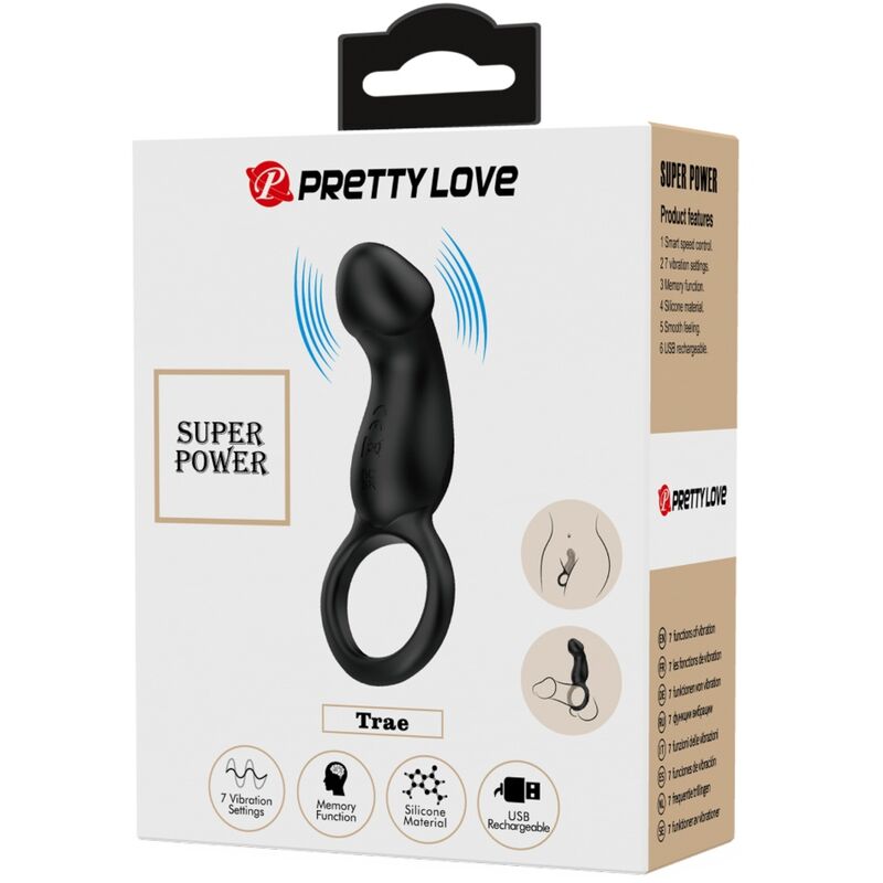 PRETTY LOVE - WARREN BLACK ANALRING & VIBRATOR