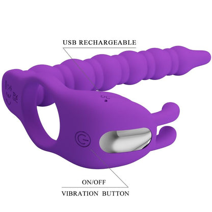 PRETTY LOVE - BLACKNEY PENISRINGE MIT VIBRATOR-PLUG