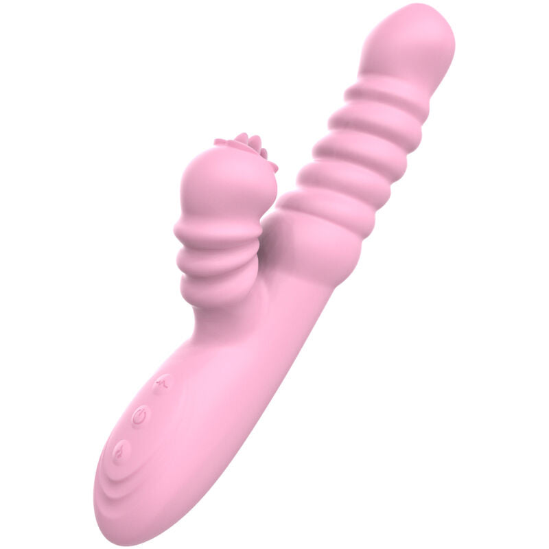 ARMONY - MULTIFUNCTIONELE VIBRATOR MET STIMULERENDE TONG, WARMTE-EFFECT, ROZE