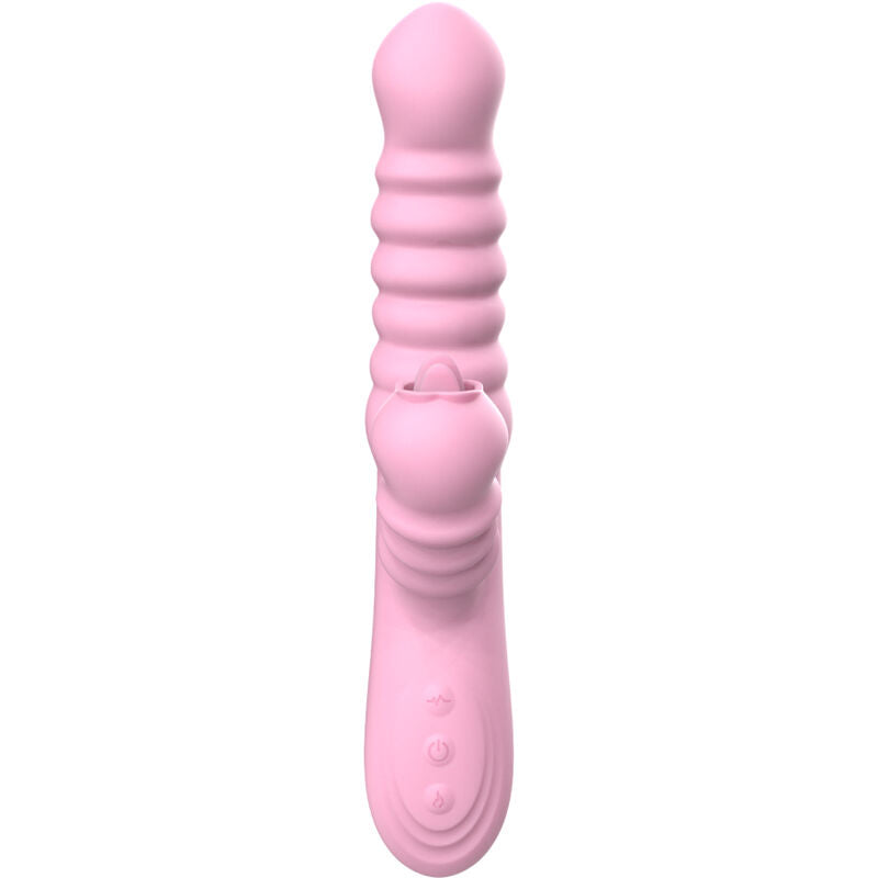 ARMONY - MULTIFUNCTIONELE VIBRATOR MET STIMULERENDE TONG, WARMTE-EFFECT, ROZE