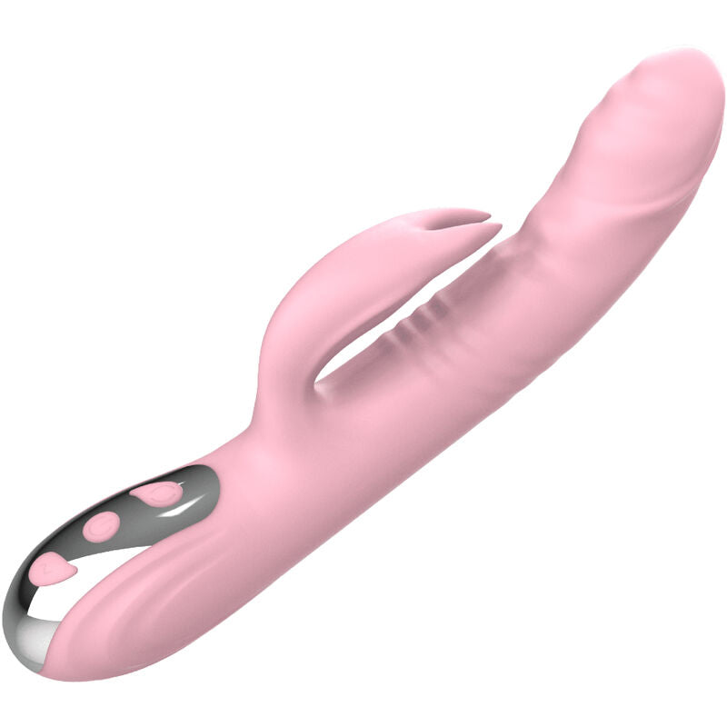 ARMONY - VIBRATEUR LAPIN DOIGT COMPLET EFFET CHALEUR ROSE