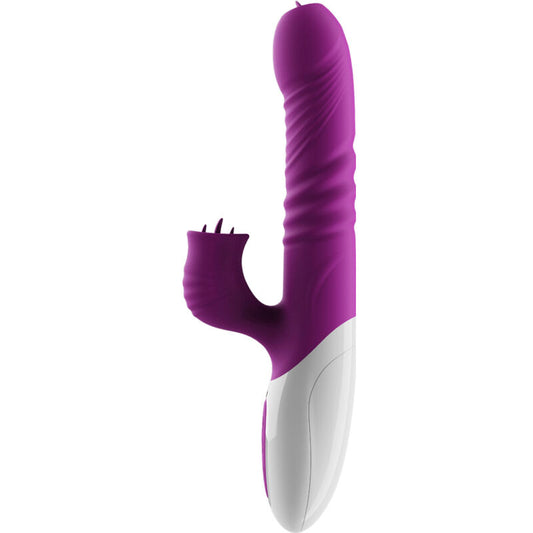 ARMONY - VIBRATEUR DOUBLE LANGUE &amp; Effet Chaleur Violet Poussée