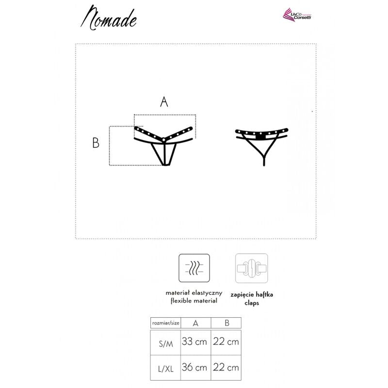 LIVCO CORSETTI FASHION - NOMADE STRONG MET OPEN KRUIS ZWART