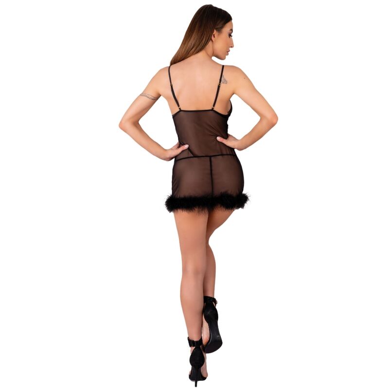 LIVCO CORSETTI FASHION - ENSEMBLE NUISETTE ZERUNAM + STRING NOIR
