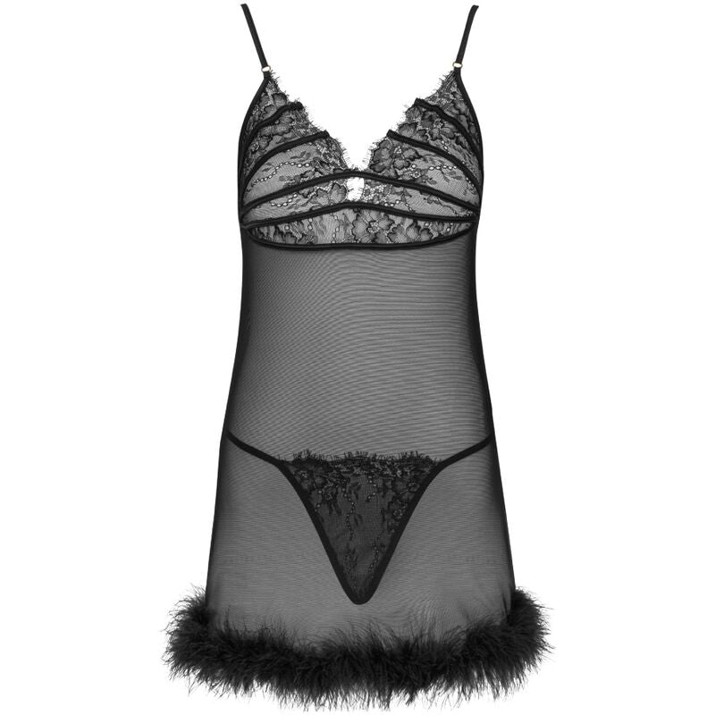 LIVCO CORSETTI FASHION - ZERUNAM SET BABYDOLL + SCHWARZER TANGA
