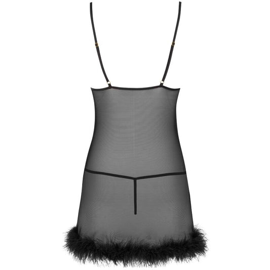 LIVCO CORSETTI FASHION - ENSEMBLE NUISETTE ZERUNAM + STRING NOIR