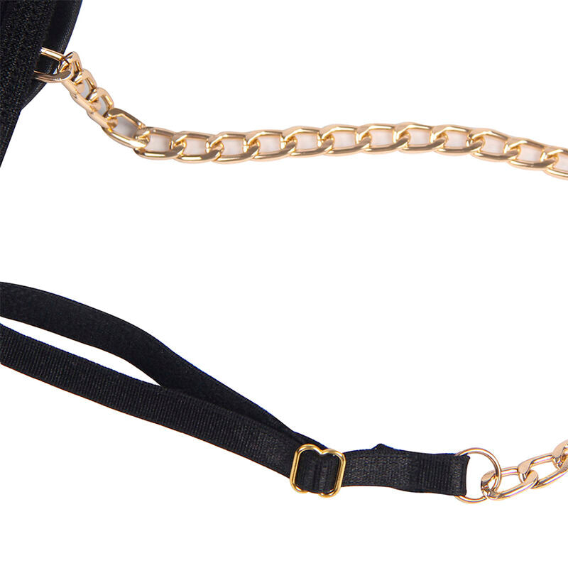 SUBBLIME - SCHWARZER BODY MIT KETTEN-HOSENTRGERN L/XL