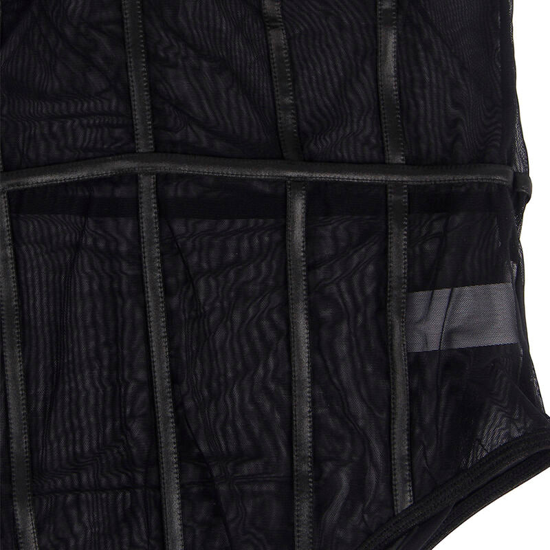 SUBBLIME - ZWART BODYSUIT MET KETTINGBRETELS L/XL