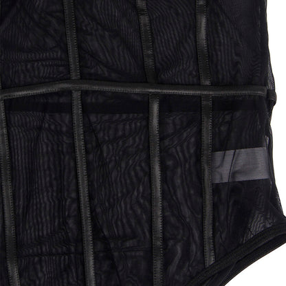 SUBBLIME - SCHWARZER BODY MIT KETTEN-HOSENTRGERN L/XL