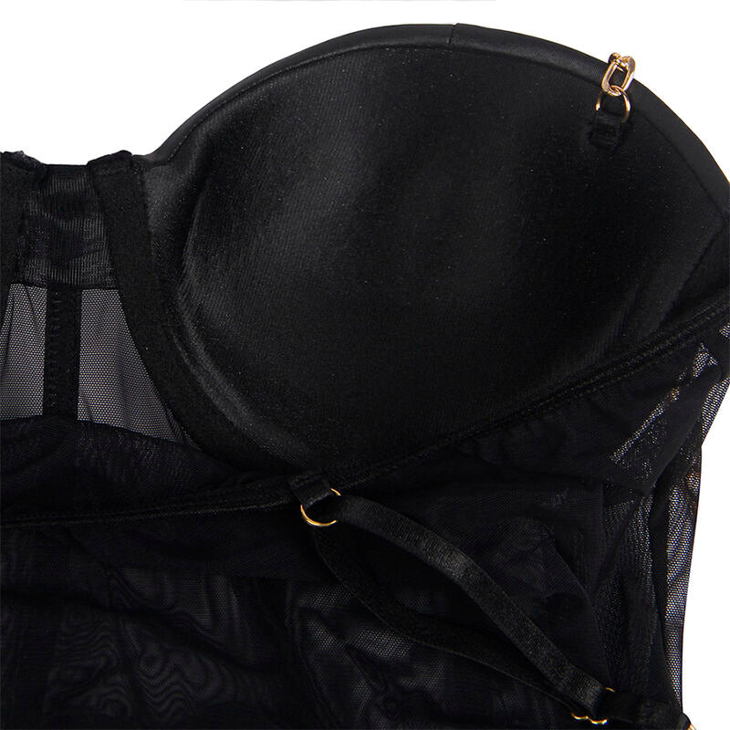 SUBBLIME - SCHWARZER BODY MIT KETTEN-HOSENTRGERN L/XL