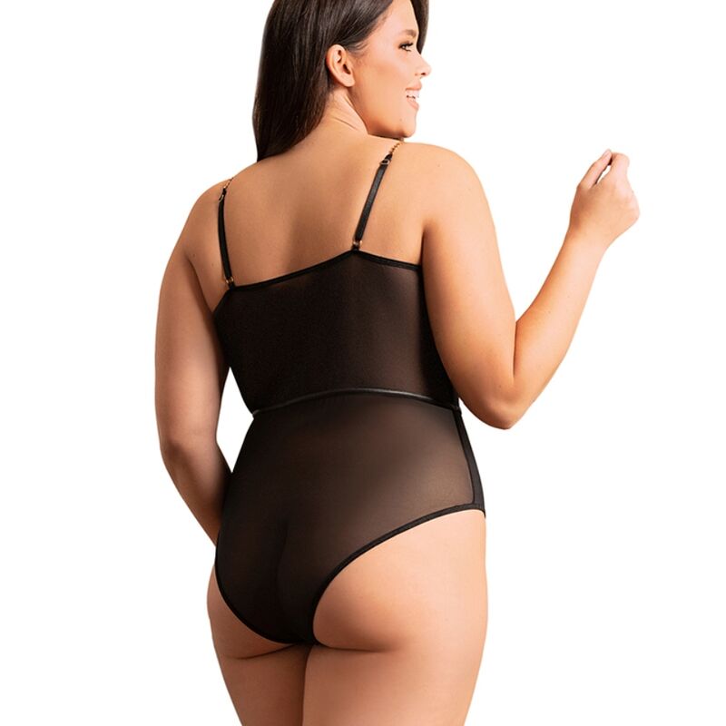 SUBBLIME - ZWART BODYSUIT MET KETTINGBRETELS L/XL