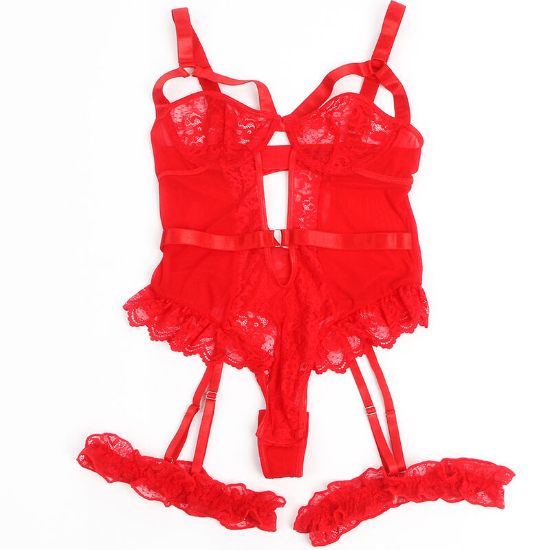 SUBBLIME - TEDDY MET KANTENBAND MET KANTEN DETAILS EN STREPEN ROOD L/XL